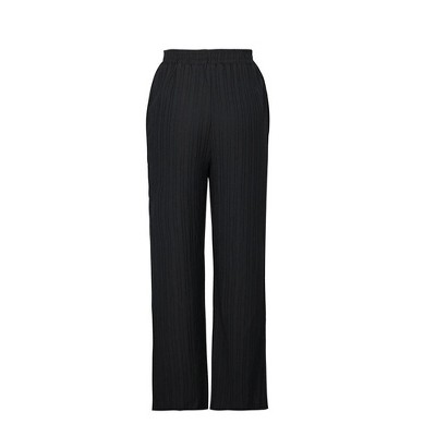Clearlove Women's Casual Pants Loose Lace Up High Waist Trousers Pleated Straight Leg Pants