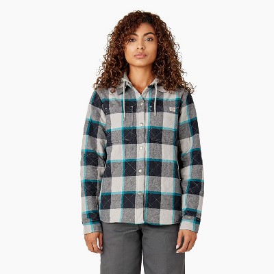 Dickies Women’s Flannel Hooded Shirt Jacket