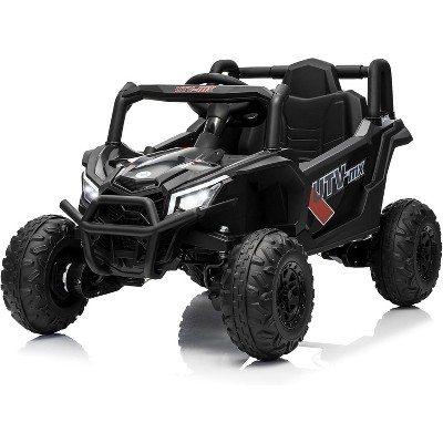 12V UTV Buggy Electric Ride-On Car for Kids, 1-Seater with Parental Remote, LED Lights, Music, Shock Absorbers, Ride-On Toy for Boys Girls