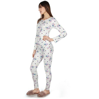 Memoi Women's Scalloped Edge Floral Two-Piece PJ Set