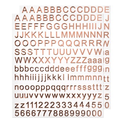 Unique Bargains 3D Small Self-Adhesive Crafts Letters Number Resin Stickers 2 Sheets