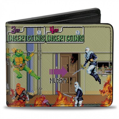 Adult Teenage Mutant Ninja Turtles 8-Bit Battle Bi-Fold Wallet