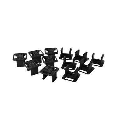 UbeCube 12pk Snap Fit Connectors: Polypropylene Decorative Container Set, Novelty Shape, Black, Divider