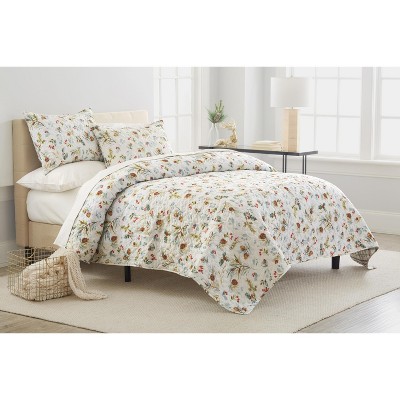 C&F Home Pinecones & Berries Cotton Quilt Set  - Reversible and Machine Washable