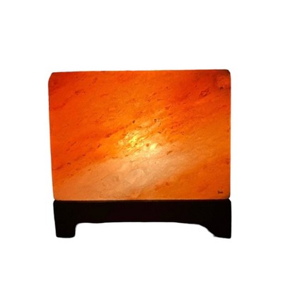 Q&A Himalayan Salt Rectangle Shape Table Lamp