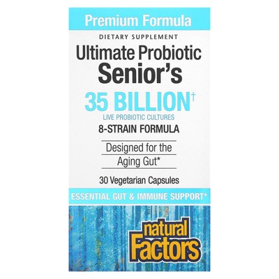 Natural Factors Ultimate Probiotic, Senior's, 35 Billion CFUs, 30 Vegetarian Capsules