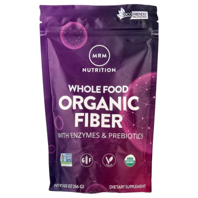 MRM Nutrition Whole Food, Organic Fiber with Enzymes and Prebiotics, 9.03 oz (256 g)