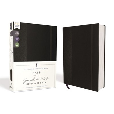 Nasb, Journal the Word Reference Bible, Hardcover, Black, Elastic Closure, Red Letter Edition, 1995 Text, Comfort Print - by  Zondervan