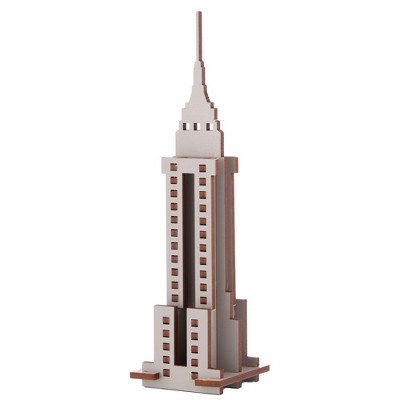 Little & Wood: Woodlet: Medium - Empire State Building, 3D Wooden Kit,Ages 6+