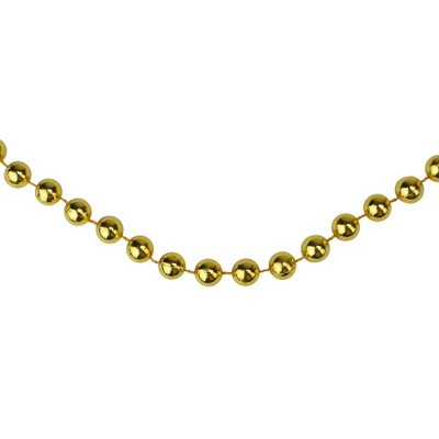 Northlight Shiny Round Beaded Commercial Christmas Garland - 33' x .25" - Gold - Unlit