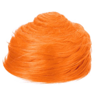 Unique Bargains DIY Crafts Christmas Halloween Gnome Beard Fluffy Plush Faux Fur Ribbon 59" x 2" Orange 1 Pc