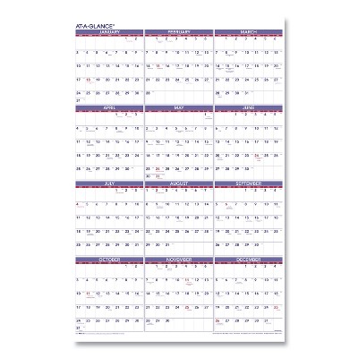 Yearly Wall Calendar, 24 x 36, White Sheets, 12-Month (Jan to Dec): 2026