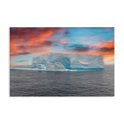 Stupell Industries Sunset over Frozen Iceberg Canvas Art