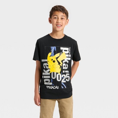 Boys' Pikachu Short Sleeve Graphic T-Shirt - Black