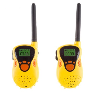 Hey! Play! Kids Indoor Outdoor Battery Operated Walkie Talkie Set: Plastic Toy Spy Gear for Social Skills