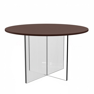 Leisuremod Valore Collection 28"-20"  Modern Acrylic Side Table with MDF Top