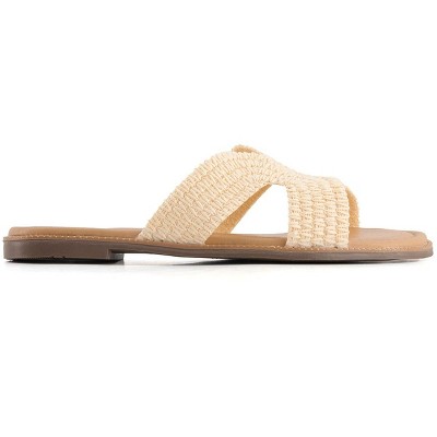 Andrea Women's Flat Slide Sandals with Ultra Comfort Insole 69157