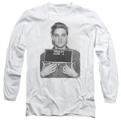 Men’s Elvis Presley Army Mug Shot Long Sleeve T-Shirt