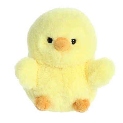 Aurora Mini Chickadee Chick Rolly Pet Round Stuffed Animal Yellow 5"