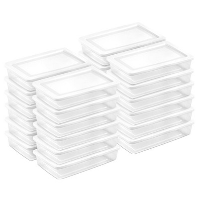 Sterilite Storage Box, Stackable Tote, Clear Plastic Container with Secure Snapping Lids for Home and Office Organization