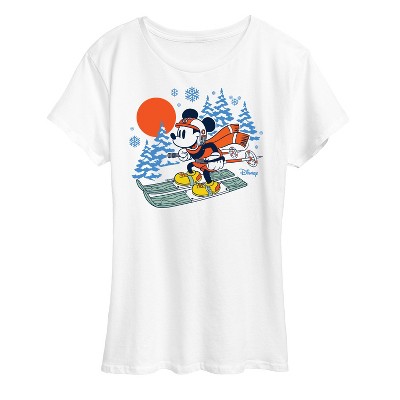 Women's - Disney - Mikey Ski Graphic Short Sleeve Graphic T-Shirt