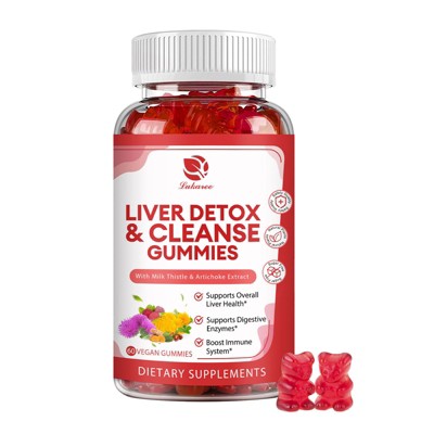 Lukaree Liver Cleanse Detox & Repair Gummies – Herbal Liver Support with Milk Thistle, Dandelion, Sugar-Free - 60ct
