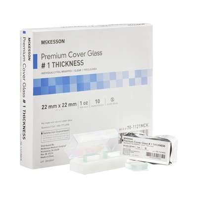 McKesson Cover Glass Square No. 1 Thickness 22 X 22 mm 70-1121MCK 1 pcs