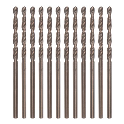 Unique Bargains M35 High Speed Steel Cobalt Straight Hard Metal Plastic Jobber Drill Bits 12 Pcs