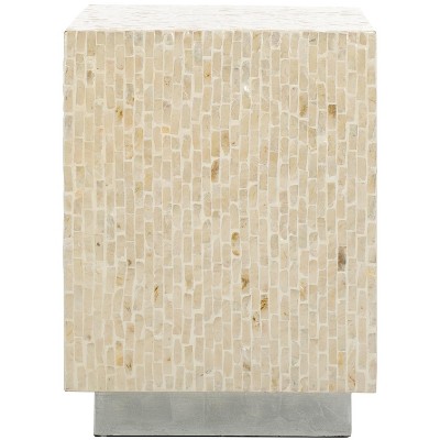 Scarlett Square Accent Table - ACC1809A - Natural/Silver - Safavieh
