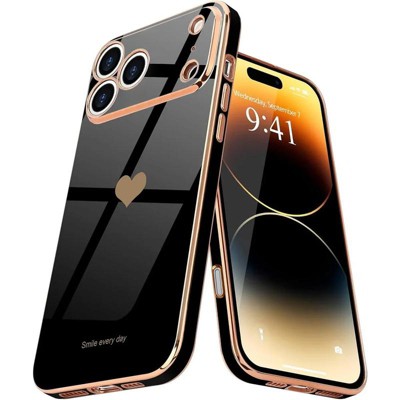 Entronix Case Compatible with iPhone 17 Pro Max - [Flexible] Luxury Glossy Heart