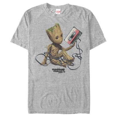 Men's Marvel Guardians Of The Galaxy Vol. 2 Groot Tape Portrait T-Shirt