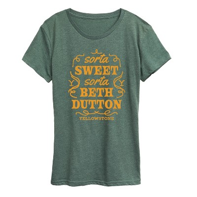 Women's - Yellowstone - Sorta Sweet Sorta Beth Dutton Short Sleeve Graphic T-Shirt