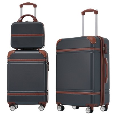 Kumasinova Luggage Sets 3 Pcs Suitcases with Spinner Wheels,ABS Hard Case Luggage with TSA Lock,Airline-Approved Durable Luggage,20"24"
