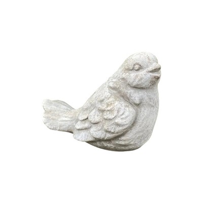 Slickblue Set of 2 Cement Bird Statues, Decorative Sitting Birds, Indoor/Outdoor, Raw Washed Finish, 3.5"x4.9"x3.7"