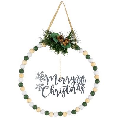 Northlight 12" Beaded Merry Christmas Wall Decoration