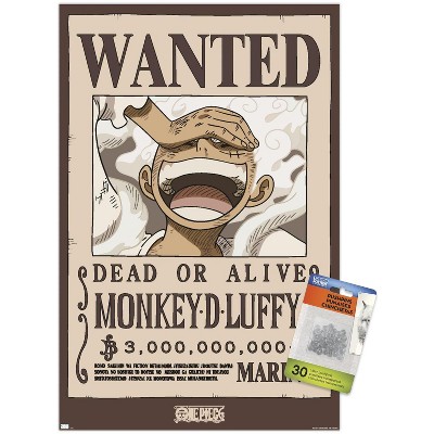 Trends International One Piece - Monkey D Luffy Wanted Poster Unframed Wall Poster Prints