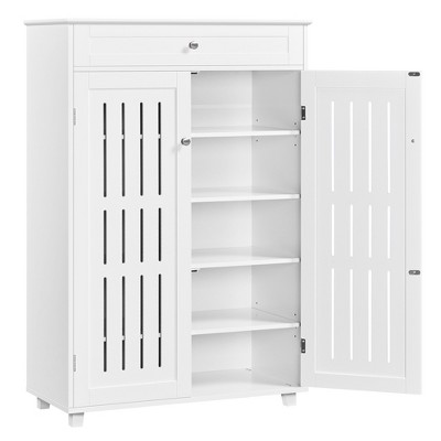 Yaheetech Adjustable 5-Tier Shoe Storage Cabinet with Louvered Door