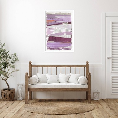 Amanti Art Collage IV Lavender Version by PI Studio Wood Framed Wall Art Print