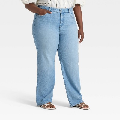 Women's High-Rise Straight Leg Jeans - Ava & Viv™