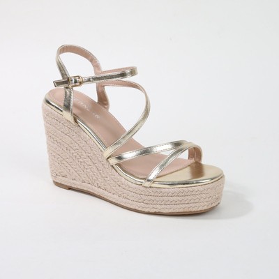 Berness Women's Roma Strappy Espadrille Platform Wedge Sandals