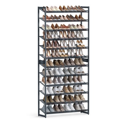 12-Tier Shoe Rack Tall Metal Shoe Storage Organizer