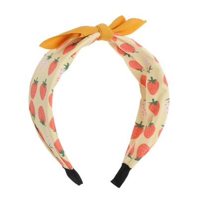 Unique Bargains Girl's Elegant Flower Headbands 6.30"x4.72"x2.05" Orange Yellow 1 Pc