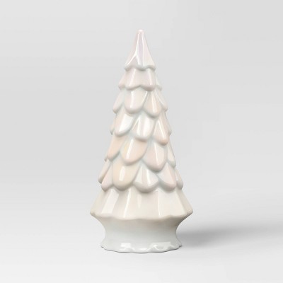 8" Ceramic Iridescent Christmas Tree Decor - Wondershop™
