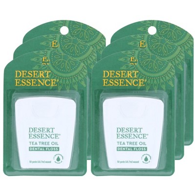 Desert Essence Tea Tree Oil Waxed Dental Floss - Case of 6/50 yd