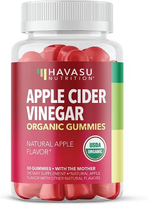 Apple Cider Vinegar Gummies, Apple Flavor, ACV Vitamins for Digestive Health, Metabolism & Gut Support, Apple Flavor, Havasu Nutrition