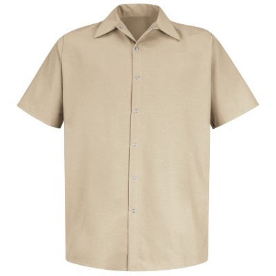 Red Kap Men's Short Sleeve Specialized Pocketless Work Shirt