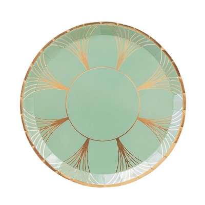 Jollity & Co. - The Gatz Sage Green Dinner Plates - Pack of 8 Paper Plates