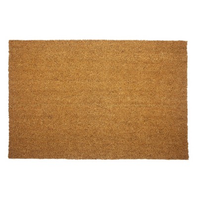 Indoor/Outdoor Coir Doormat Natural/Black - Entryways