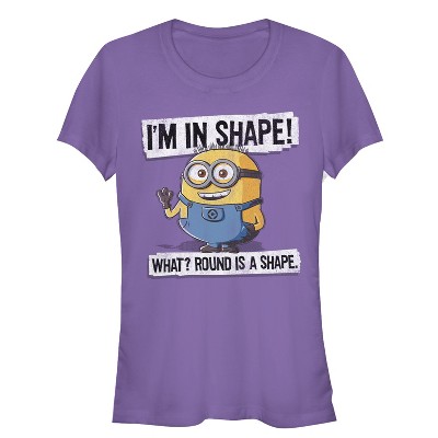 Juniors Womens Despicable Me Minion Round Shape T-Shirt