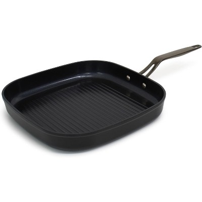 Blu. Cookware 11” Nonstick Grill Pan Griddle, Non-Toxic